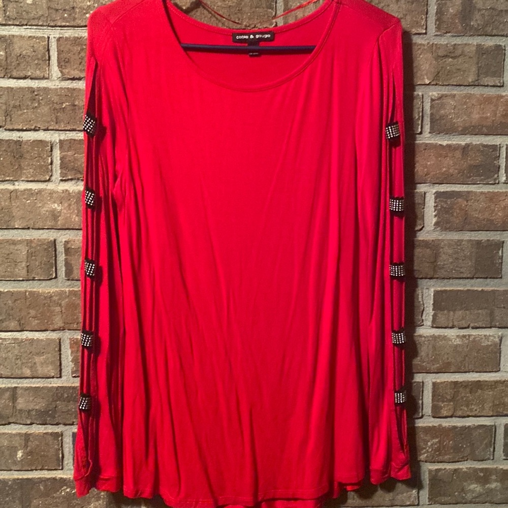 Red cotton shirt by Cable and gauge